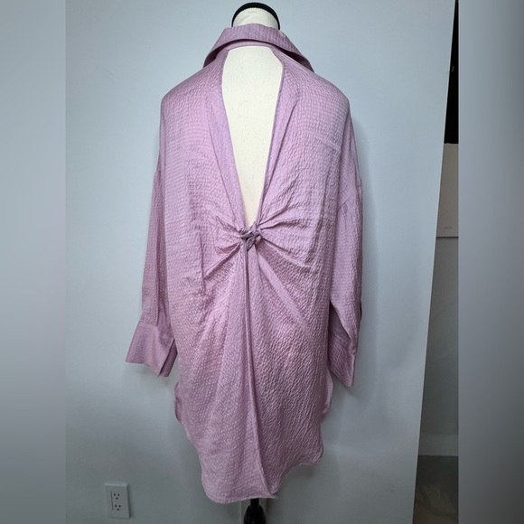 ZARA Pink Open-Back with K not Detail Flowy Top – Size Small - Picture 1 of 9